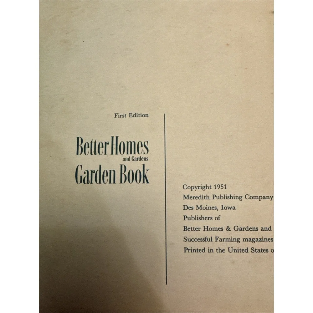1951 Better Homes and Gardens Garden Book First Edition 5 Ring Binder USA